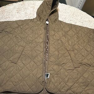 Zella Brown Quilted Hooded Puffer Coat